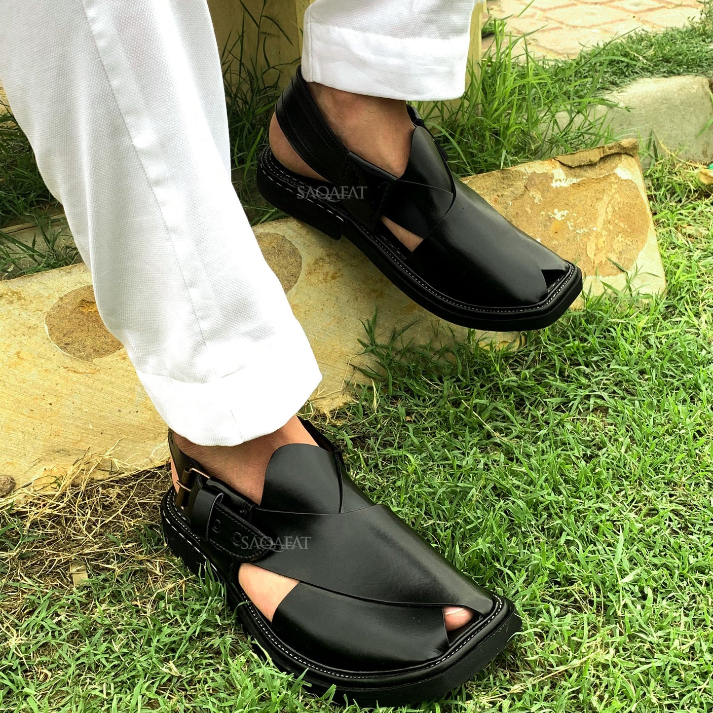 Classic Black Chappal - 989