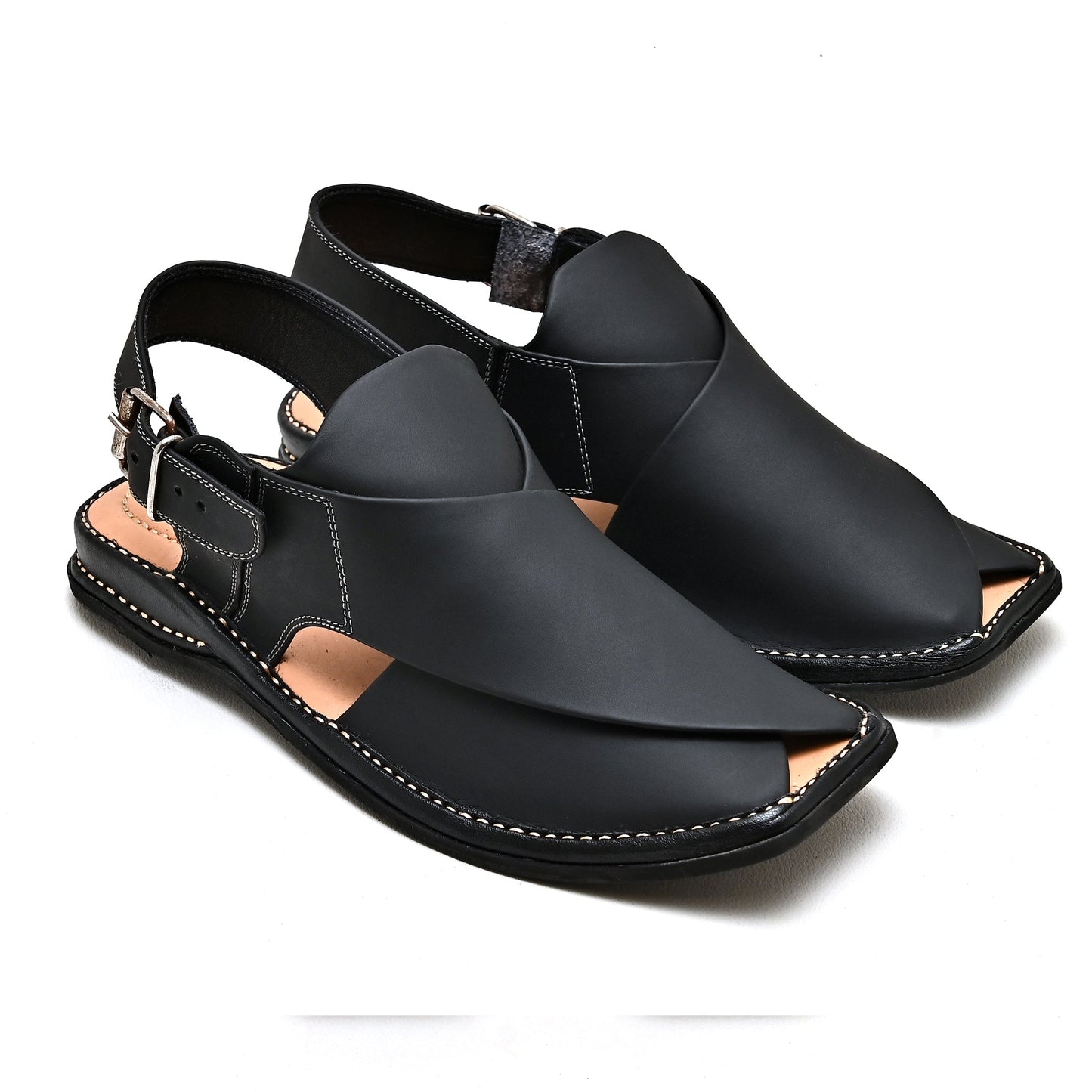Premium Black Chappal - 948