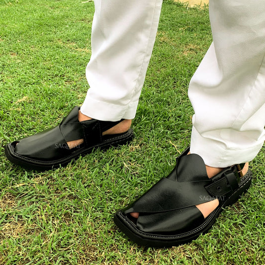 Classic Black Chappal - 989